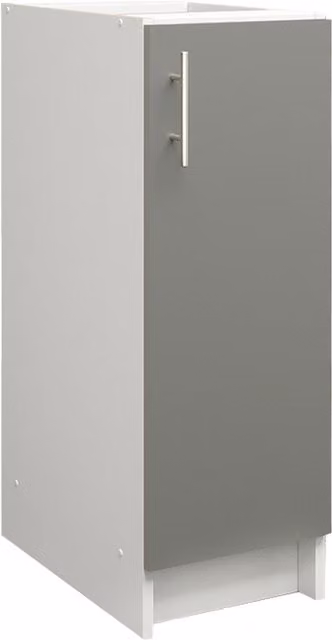 JD Greta Modern Grey Matt Kitchen Base Unit with Hinged Doors, Width: 30 cm