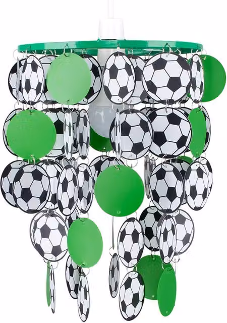 ValueLights Green and White Football Nursery Ceiling Pendant Light Shade
