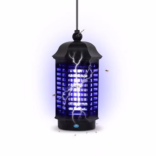 St Helens Prem-i-air 4W Insect Killer in Black with Metal Ring for Ceiling Mounting W/D/H: 25.0 x 12.0 x 12.0 cm – 1