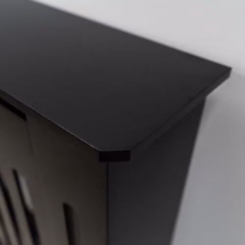 Airwave Vertical Line Style Radiator Cover in Black MDF, Small, W/D/H: 81.5 x 19.0 x 78.0 cm – 4