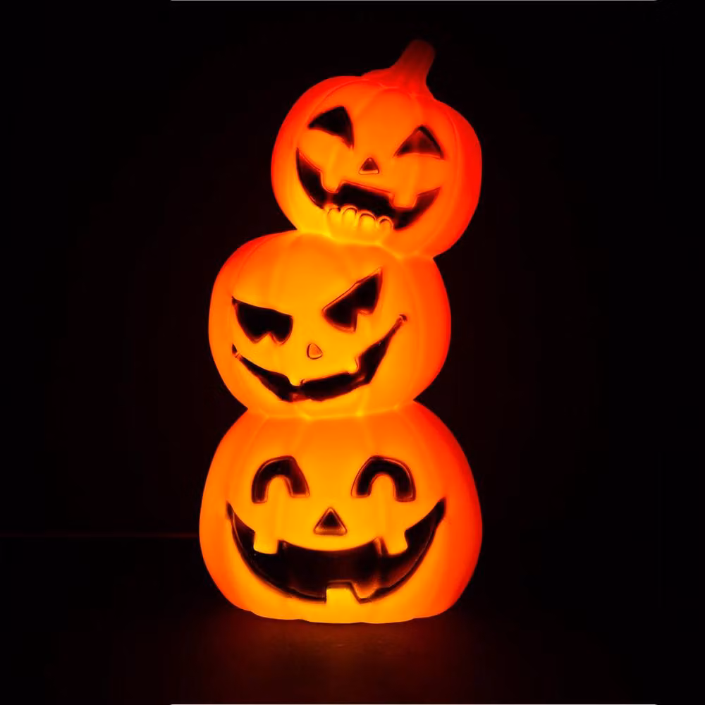 VFM e-Store Orange Halloween Pumpkin Light Up Tabletop Decoration – 3