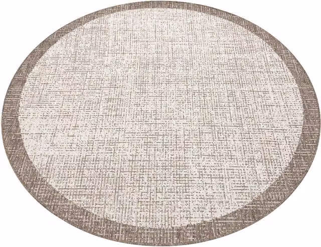 RugsX Floorlux Round Rug in Beige, Diameter: 160 cm