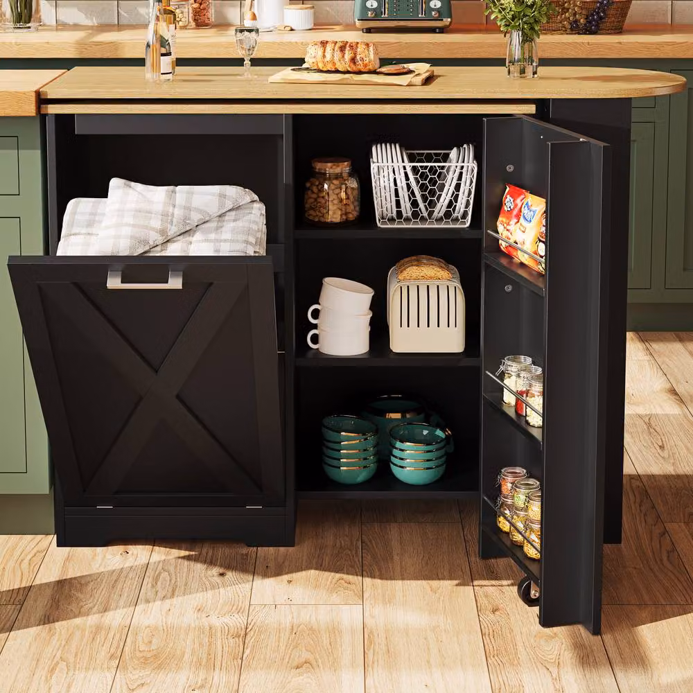 Matteo 360 Degree Rotating Multifunctional Storage Cabinet in Matt Black Finish – 2