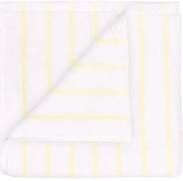 Blomus ARTO Set of 2 Fluffy Cotton Terry Guest Towels, White and Yellow, W: 30 cm x H: 50 cm