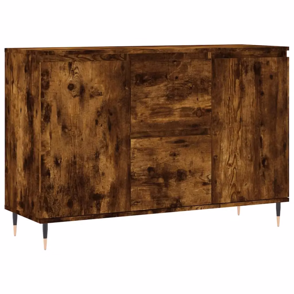 Berkfield Home Smoked Oak Sideboard in Brown, W/D/H: 104 x 35 x 70 cm – 2