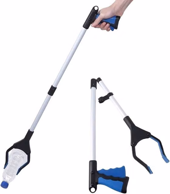 Kelvenix Silver Aluminium Foldable Reacher Grabber Pick Up Tool – 1