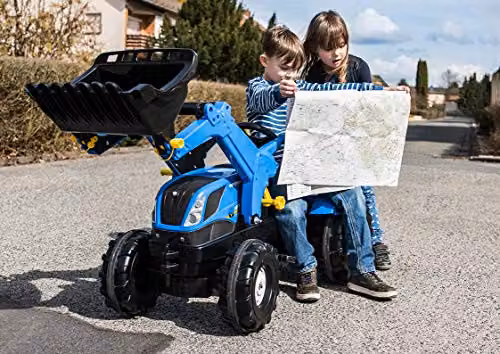 Rolly Toys New Holland Blue Pedal Tractor with Front Loader and Leather Seat – 2
