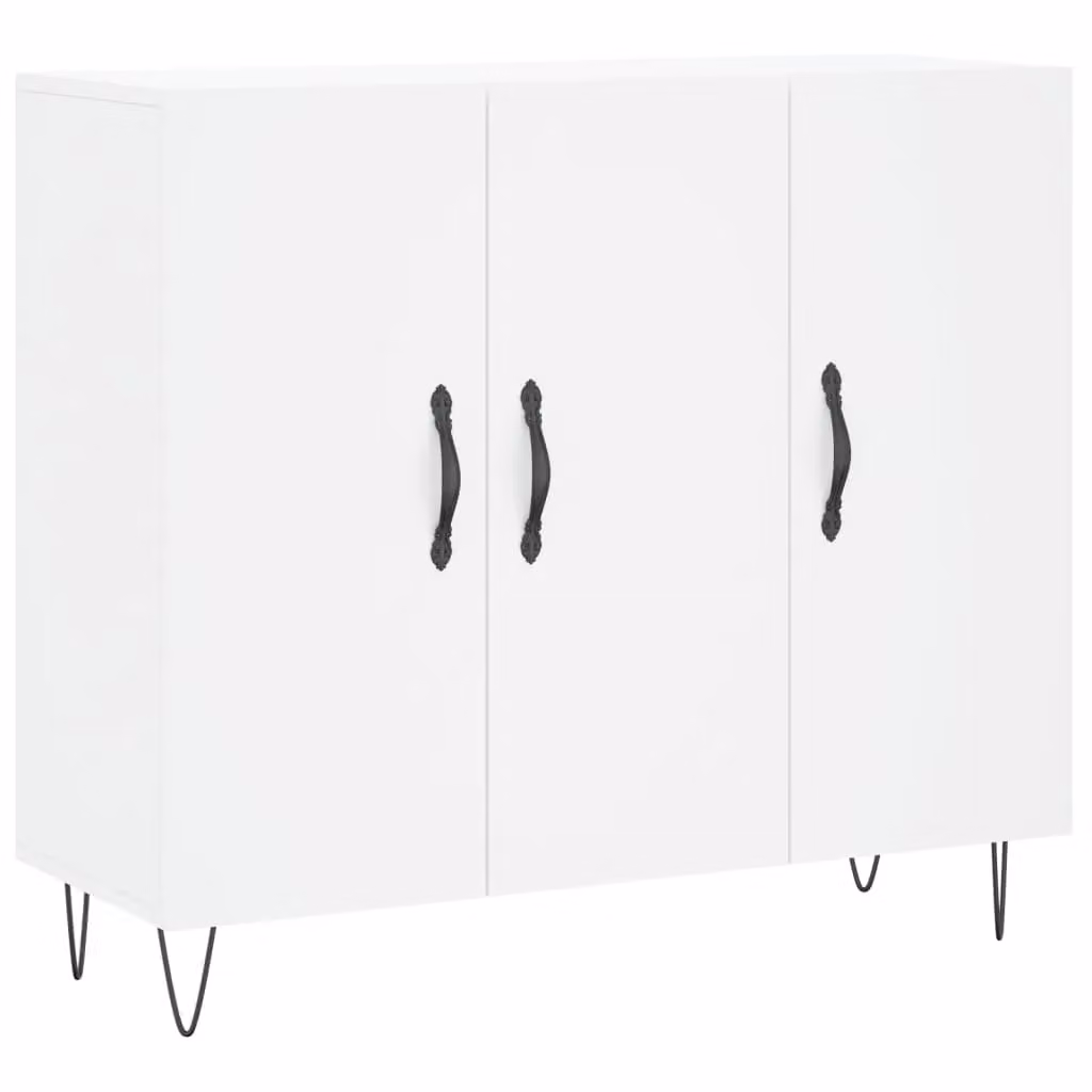 Berkfield Home Modern White Matt Sideboard, W/D/H: 90 x 34 x 80 cm – 2