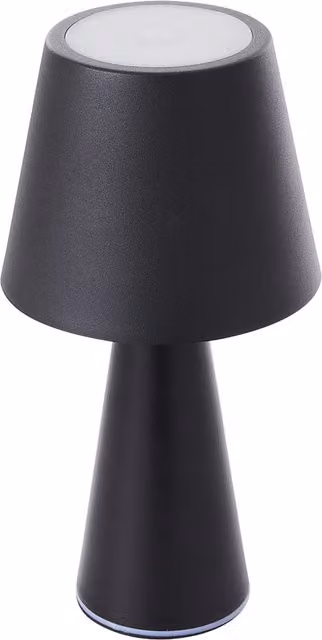 Livingandhome Minimalist Rechargeable Dimmable Table Lamp in Black