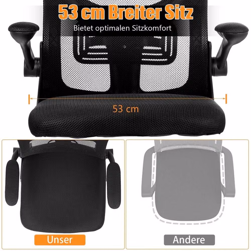 KORVIXA 2 Point Massage Office Chair in Black – 3