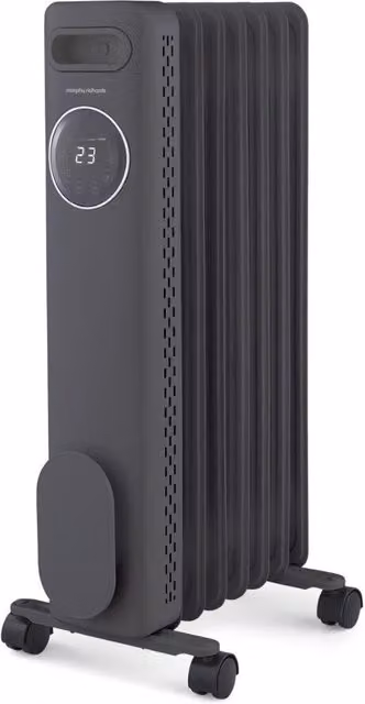 Morphy Richards HeatFlux 1.5kW Digital Oil Filled Radiator with Remote Control, Grey