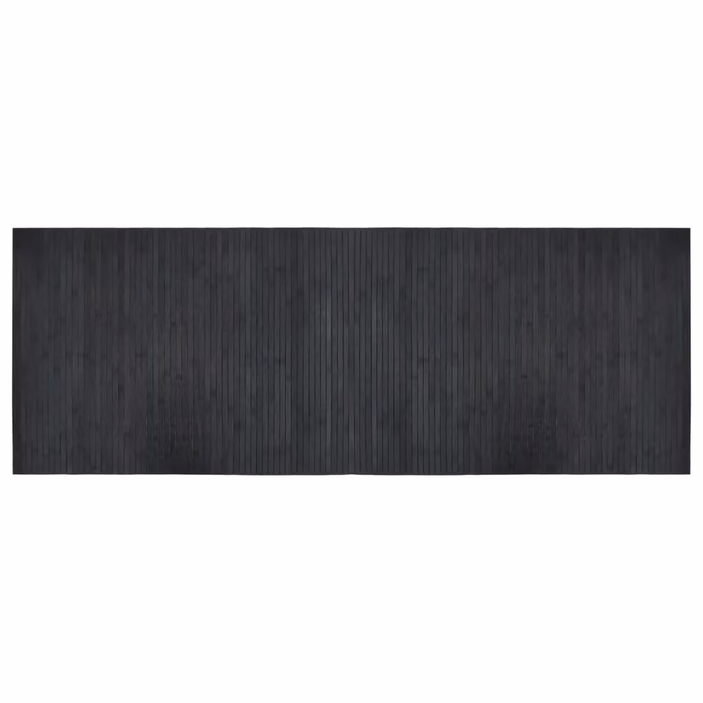 Berkfield Home Rectangular Grey Bamboo Rug W: 70 cm, L: 200 cm – 2