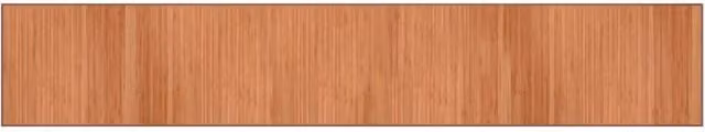 Berkfield Home Rectangular Bamboo Rug in Brown, W/D: 70 x 400 cm