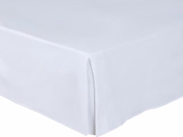 My Home Single Polycotton Valance Bed Sheet in White
