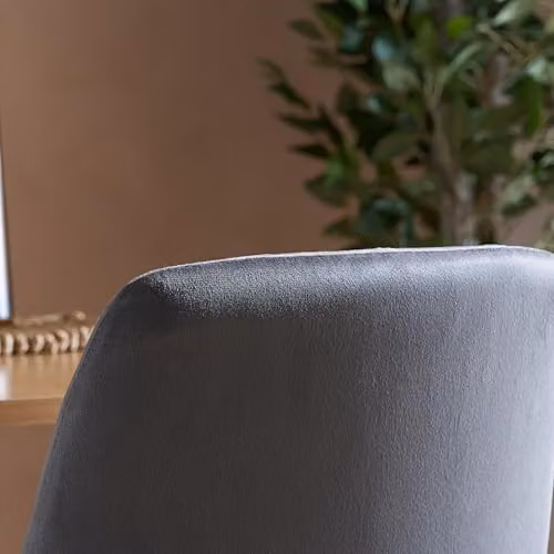 Birlea Axel Set of 2 Grey Velvet Fabric Dining Chairs – 3