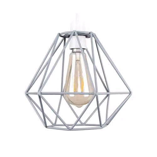 MiniSun Retro Style Grey Metal Basket Pendant Ceiling Light Shade, Shade Width: 23.5 cm