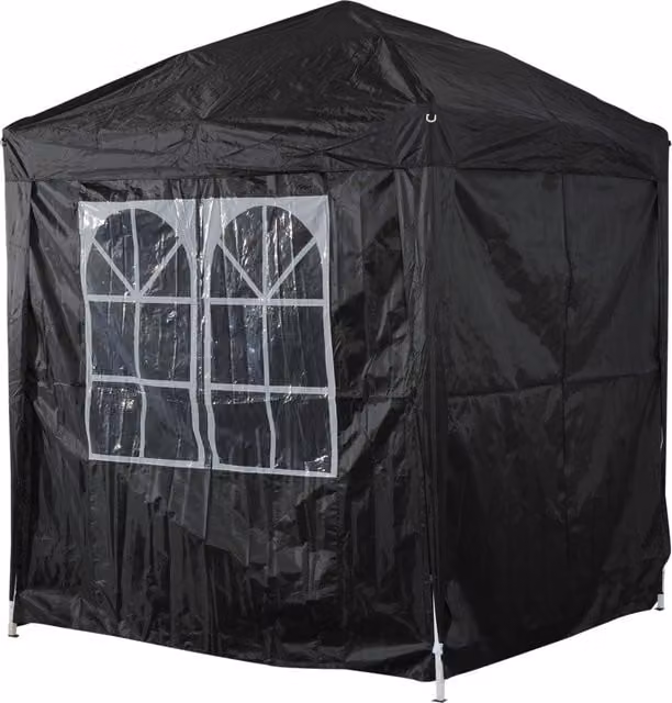 Outsunny Heavy Duty Pop Up Garden Gazebo Marquee Tent Canopy in Black