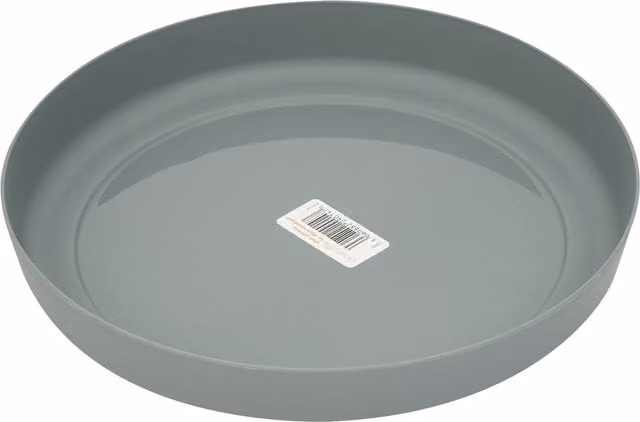 Clever Pots Round Pot Tray in Grey, Diameter: 22.5 cm