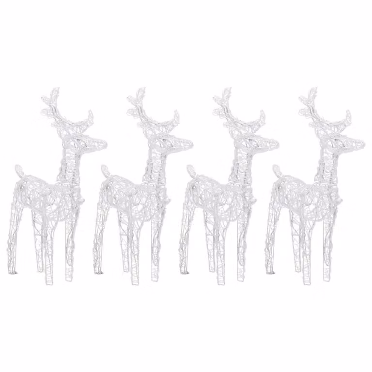 Berkfield Home Christmas Reindeer Acrylic Lights, Blue, 4 Pieces, 160 LEDs