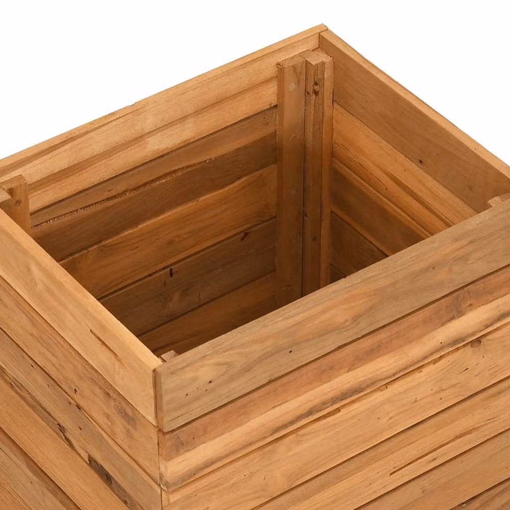 Berkfield Home Raised Bed in Brown Solid Wood and Steel, W/D/H: 50 x 40 x 55 cm – 2