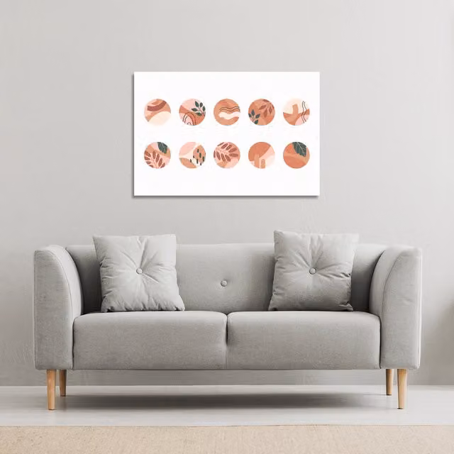 Benjamin Tate Design LTD Autumn Style Botanical Canvas Print, Pink, W: 114 cm, H: 77 cm