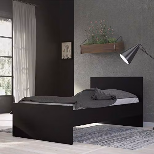 Furniture To Go Naia Single Bed with Lift Up Base, Black Matt, W/D/H: 90 x 190 x 39.5 cm – 3