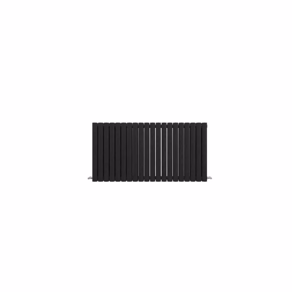 Banyetti Orva Black Horizontal Double Oval Column Radiator, W/H: 60.0 x 118.0 cm – 4
