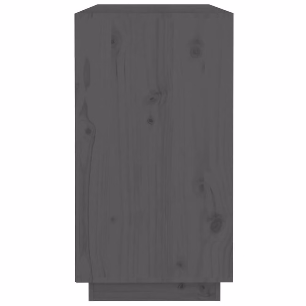 Berkfield Home Grey Solid Wood Pine Sideboard W/D/H: 100 x 40 x 75 cm – 4