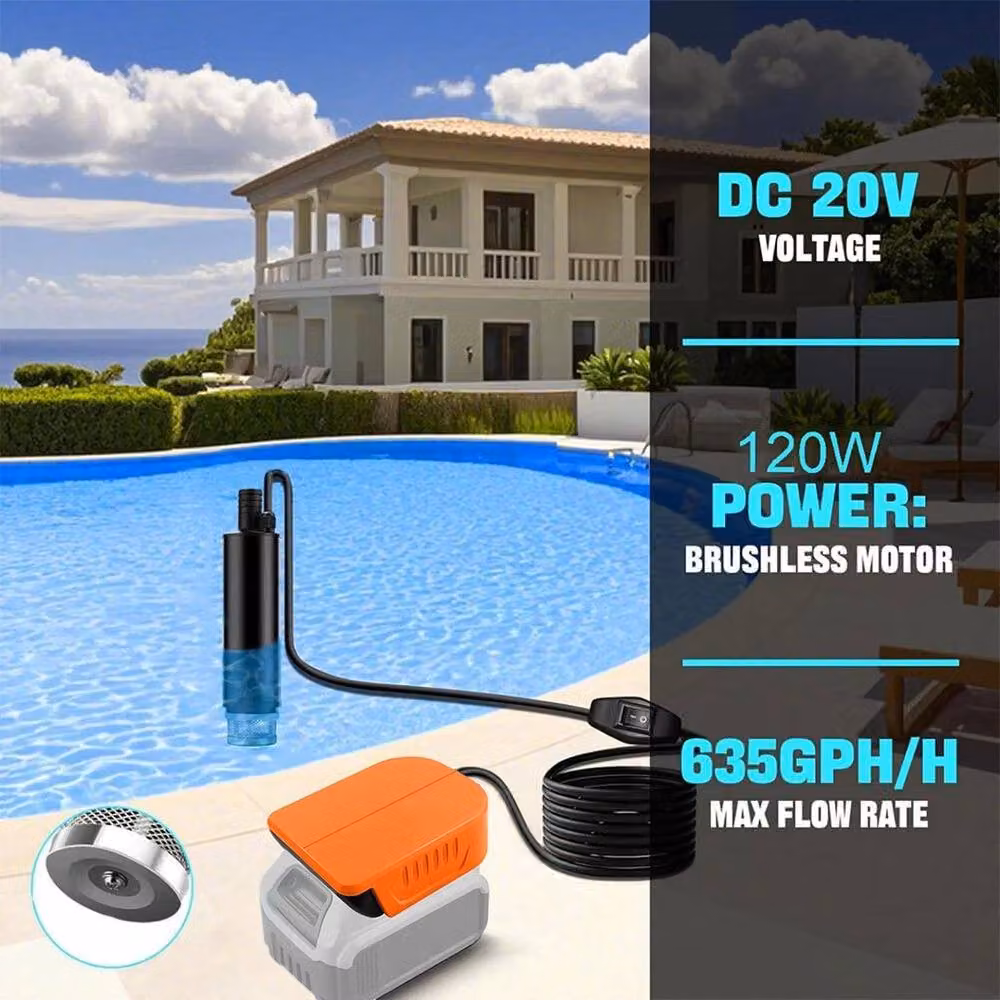 SPETLEK 120W Cordless Utility Sump Pump for Oil and Water, Black – 3