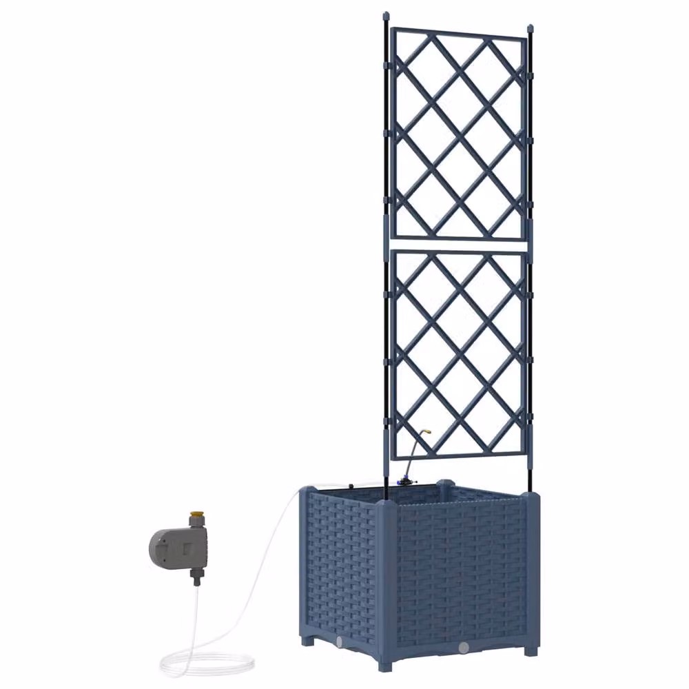 Berkfield Home Grey Garden Planter with Water Irrigation System – 3