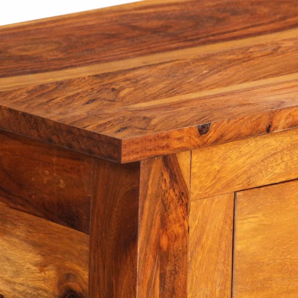 Berkfield Home Sideboard with 3 Drawers in Brown Solid Acacia Wood W/D/H: 110 x 30 x 80 cm – 4