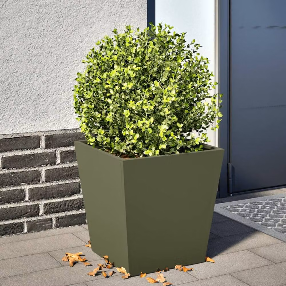 Berkfield Home Steel Garden Planter Tub in Green, W/D/H: 40 x 40 x 40 cm – 2