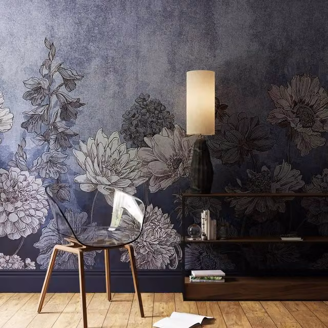 Superfresco Easy The Wave Abstract Green and Grey Mural W: 3 m, H: 2.8 m