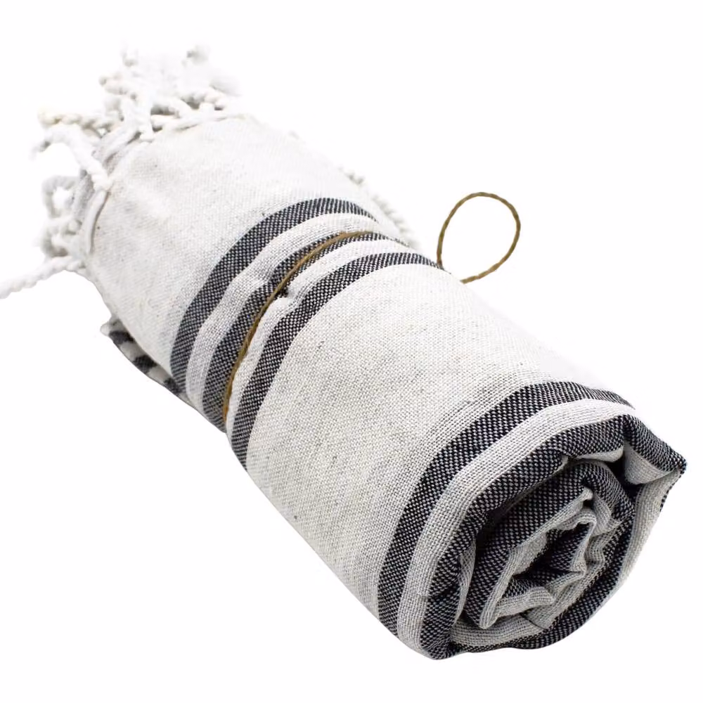 Four Candle Charcoal Hamman Spa Towel, Soft Absorbent Cotton Blend, W: 170 cm, H: 90 cm – 2