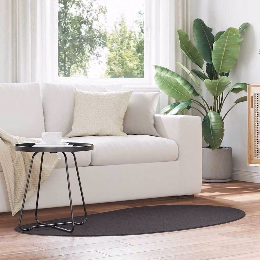 Berkfield Home Modern Anthracite Non-Slip Area Rug in Grey, W: 80 cm, L: 150 cm – 2