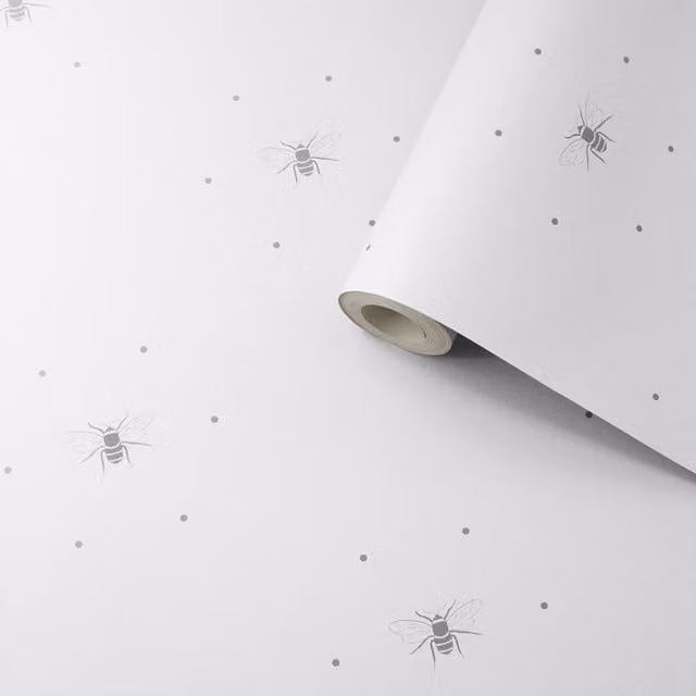Sophie Allport Bees Silhouette Grey and White Product