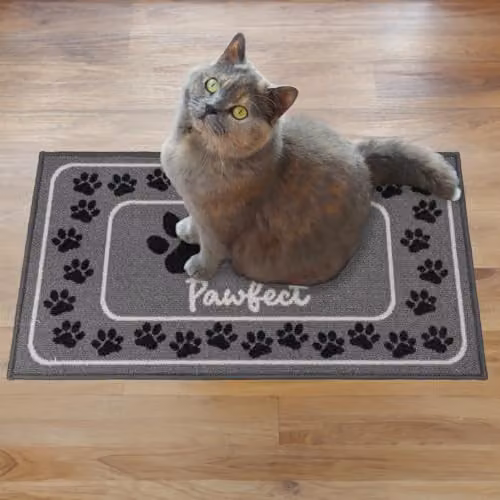 JVL Pawfect Machine Washable Pet Mat for Dogs and Cats, Brown or Grey, W: 70 cm, D: 40 cm – 4