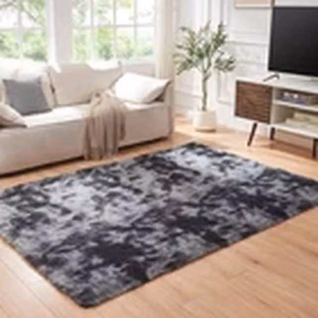 EONLION NEW Soft Non-slip Modern Rectangular Rug in Dark Grey, W: 160 cm, D: 230 cm