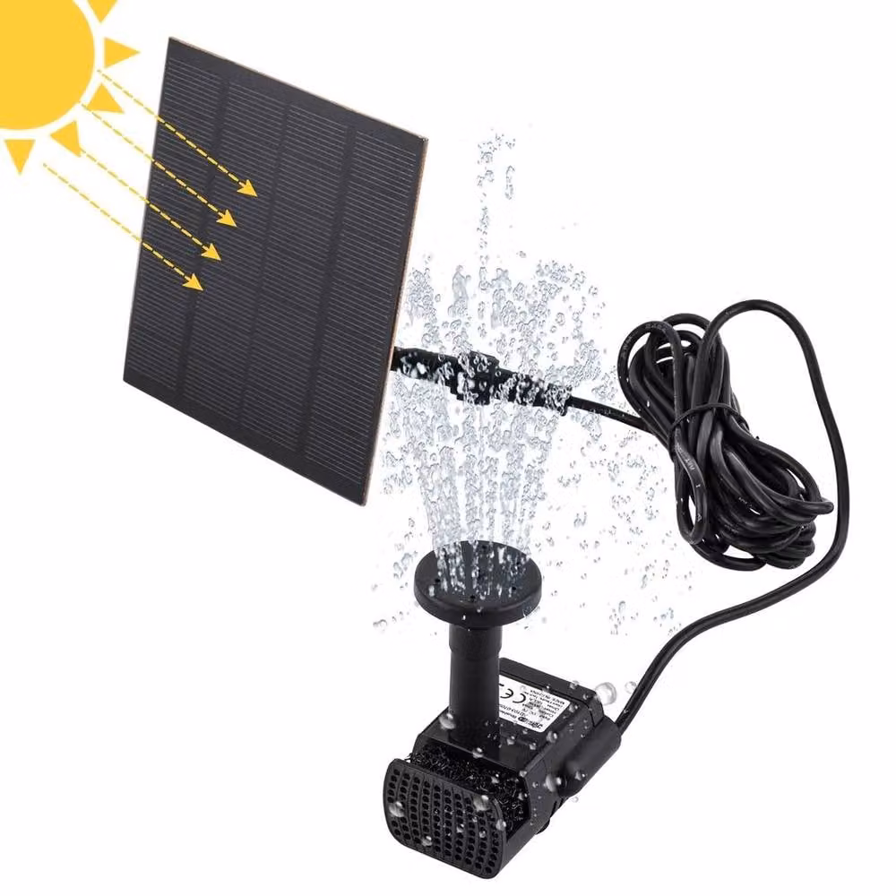 FLAVORA Solar Pond Filter Pump Submersible Outdoor Fountain Pump in Black – 2