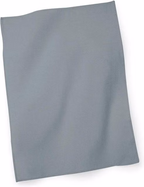 Westford Mill Plain Cotton Tea Towel in Grey, W: 50 cm, H: 70 cm