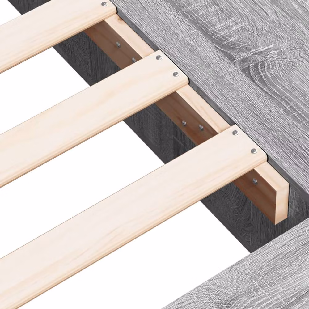 Berkfield Home Durable Bed Frame in Grey Sonoma, W/D/H: 90 x 200 cm – 4