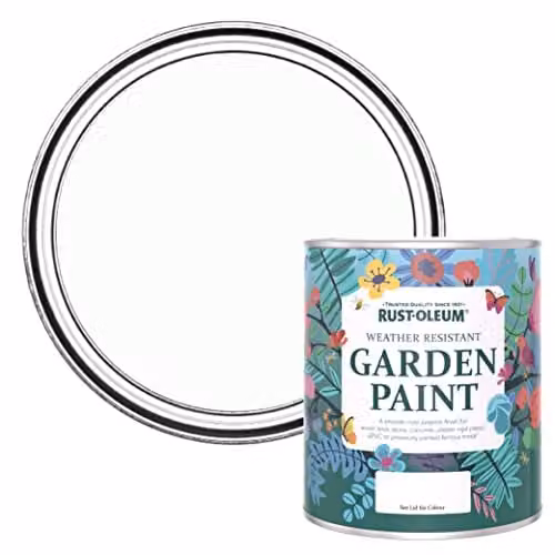 Rust-Oleum Water-Based Mould Resistant Garden Paint in Matt Finish, White/Beige, 0.75 l