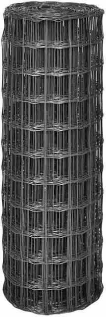 Berkfield Home Euro Fence Steel PVC Coated Fencing, Grey, 25 x 1 m – 1