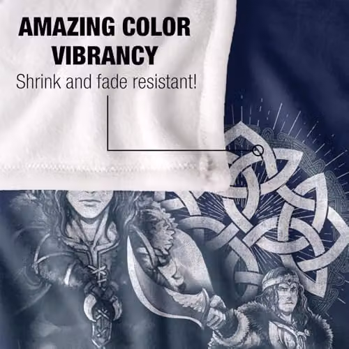 LOGOVISION Lord Of The Rings War Of The Rohirrim Wulf Sword Point Super Soft Fleece Throw Blanket, Multicolour, W: 91 cm, D: 147 cm – 3