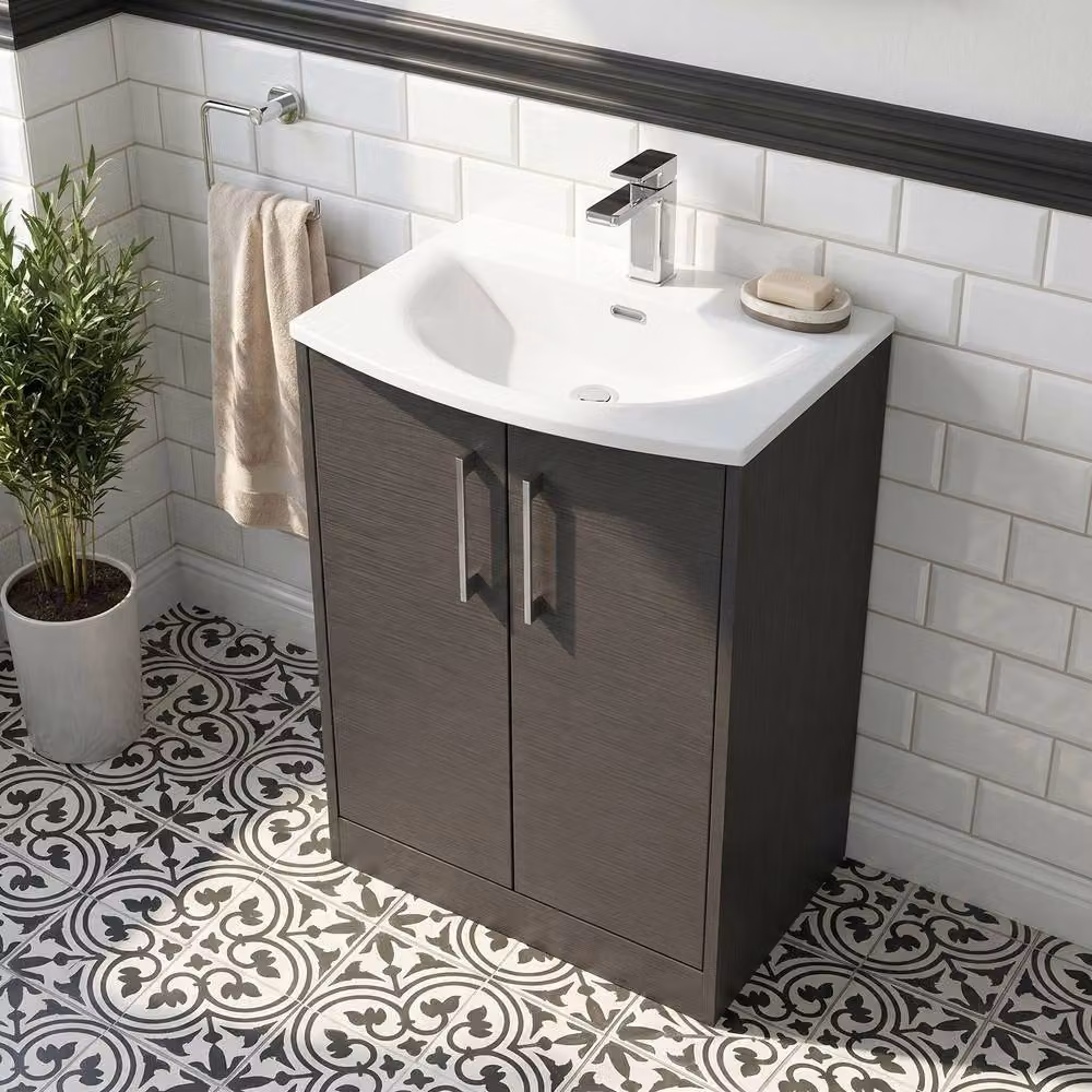 Balterley Winshill 2 Door Freestanding Bathroom Vanity Unit in Matt Grey – 2