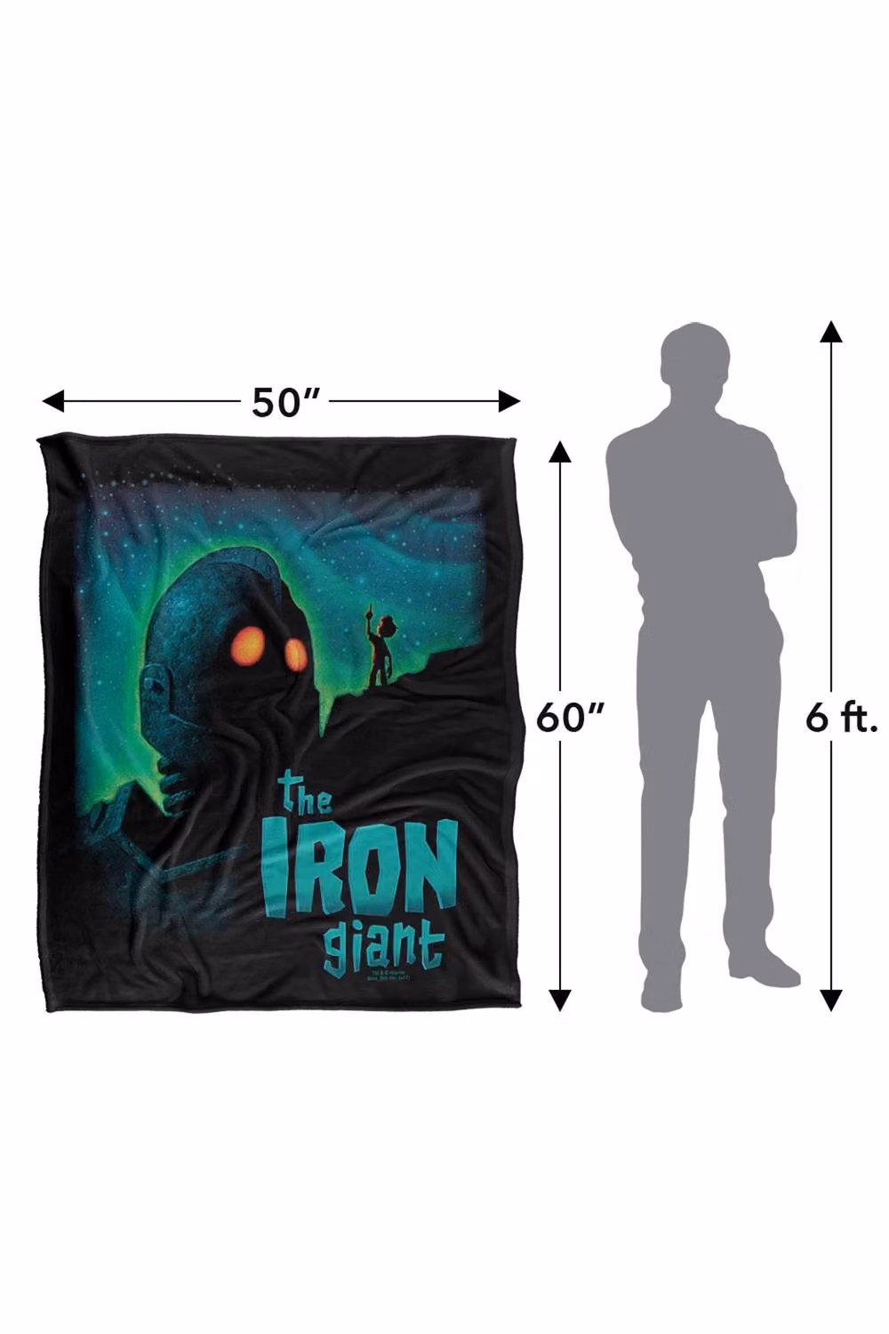 Warner Bros. Iron Giant Look To The Stars Super Soft Silky Touch Throw Blanket, Extra Large, Multicolour – 3