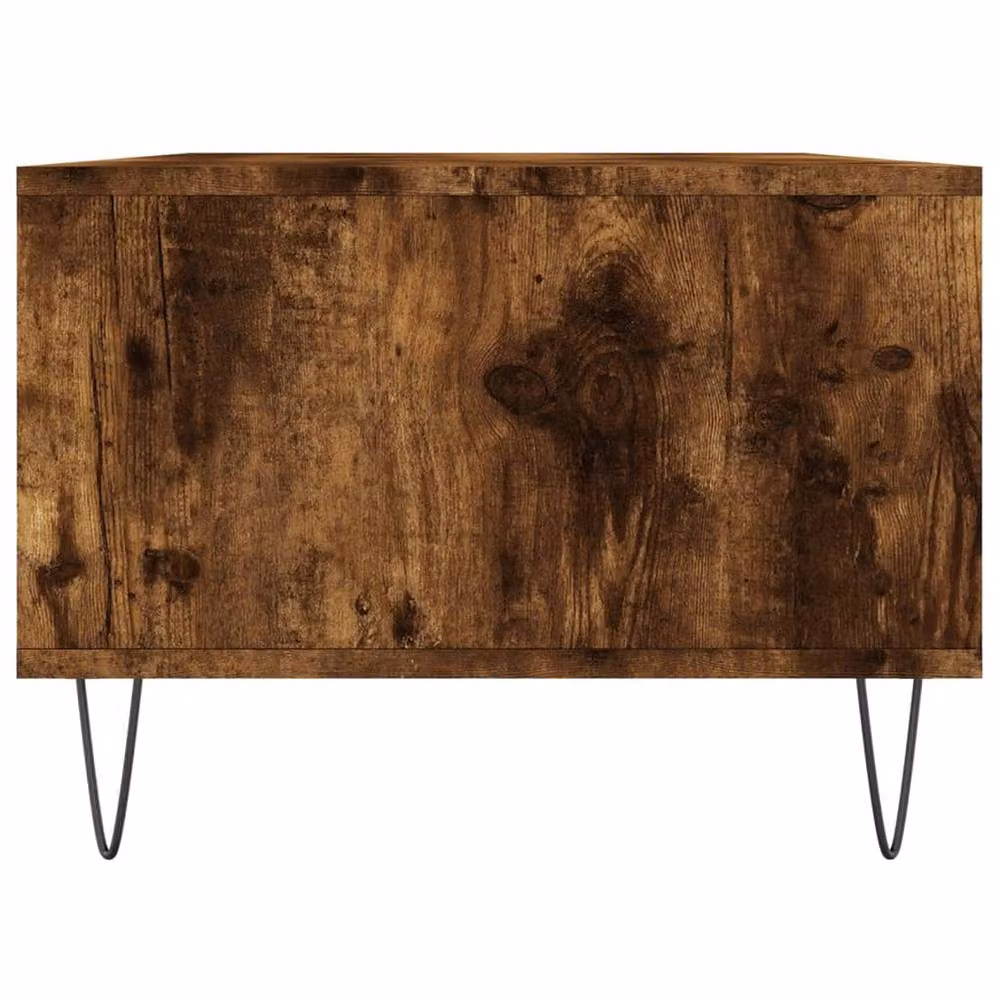 Berkfield Home Modern Rectangular Coffee Table in Smoked Oak Brown, W/D/H: 90 x 50 x 36.5 cm – 4