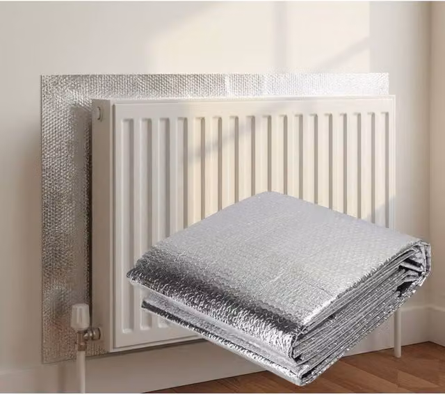 VOGREX Flexible Radiator Heat Reflective Insulating Foil Sheet in Silver