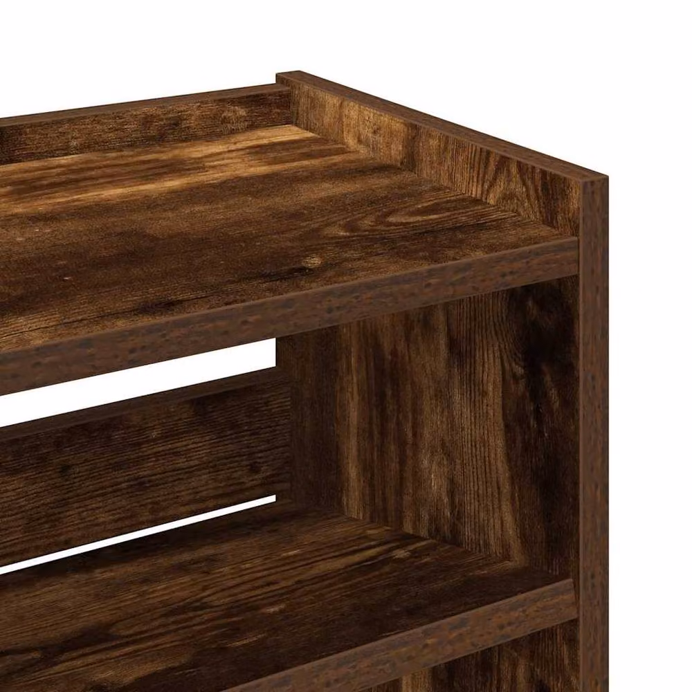 Berkfield Home Shoe Rack in Smoked Oak Brown, W/D/H: 60 x 25 x 62 cm – 7