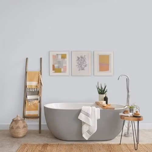 Johnstone's Silver Satin Gloss Bathroom Wall and Ceiling Paint, 2.5L – 3